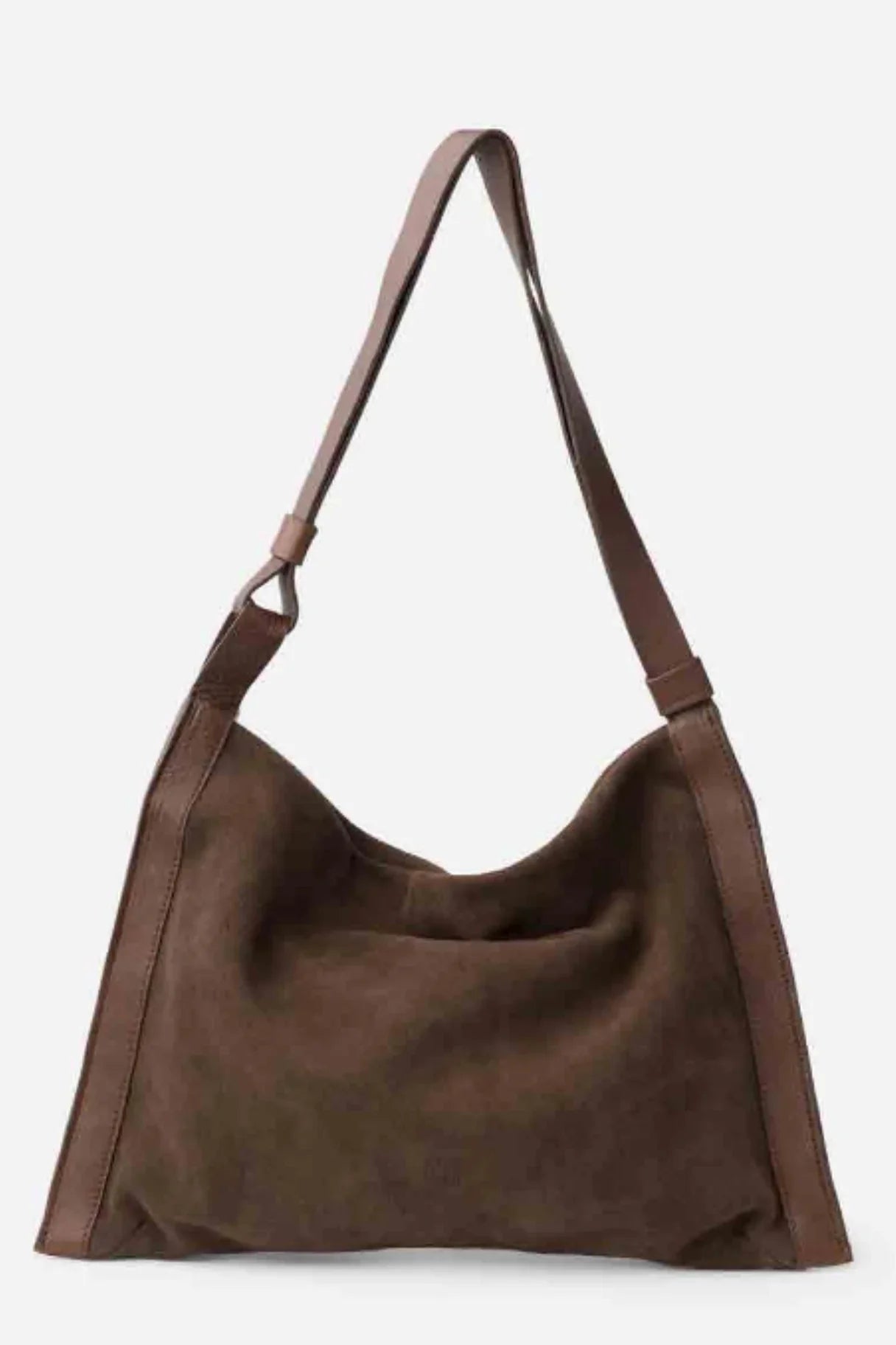 Sac hobo en cuir suédé déperlant BIBA Beaver – Marron ou kaki