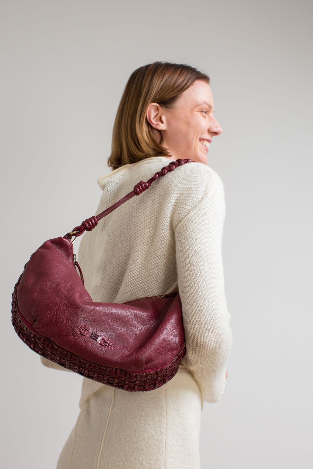 Sac hobo Niland NIL1L de Biba - couleur bordeaux