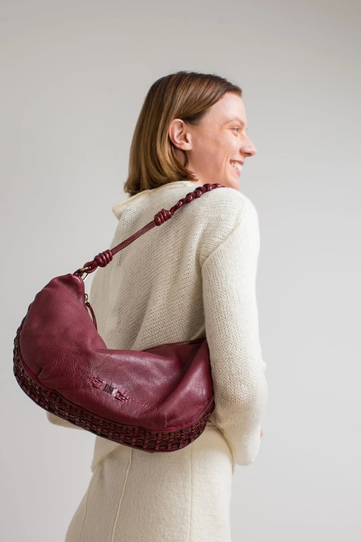 Sac hobo Niland NIL1L de Biba - couleur bordeaux