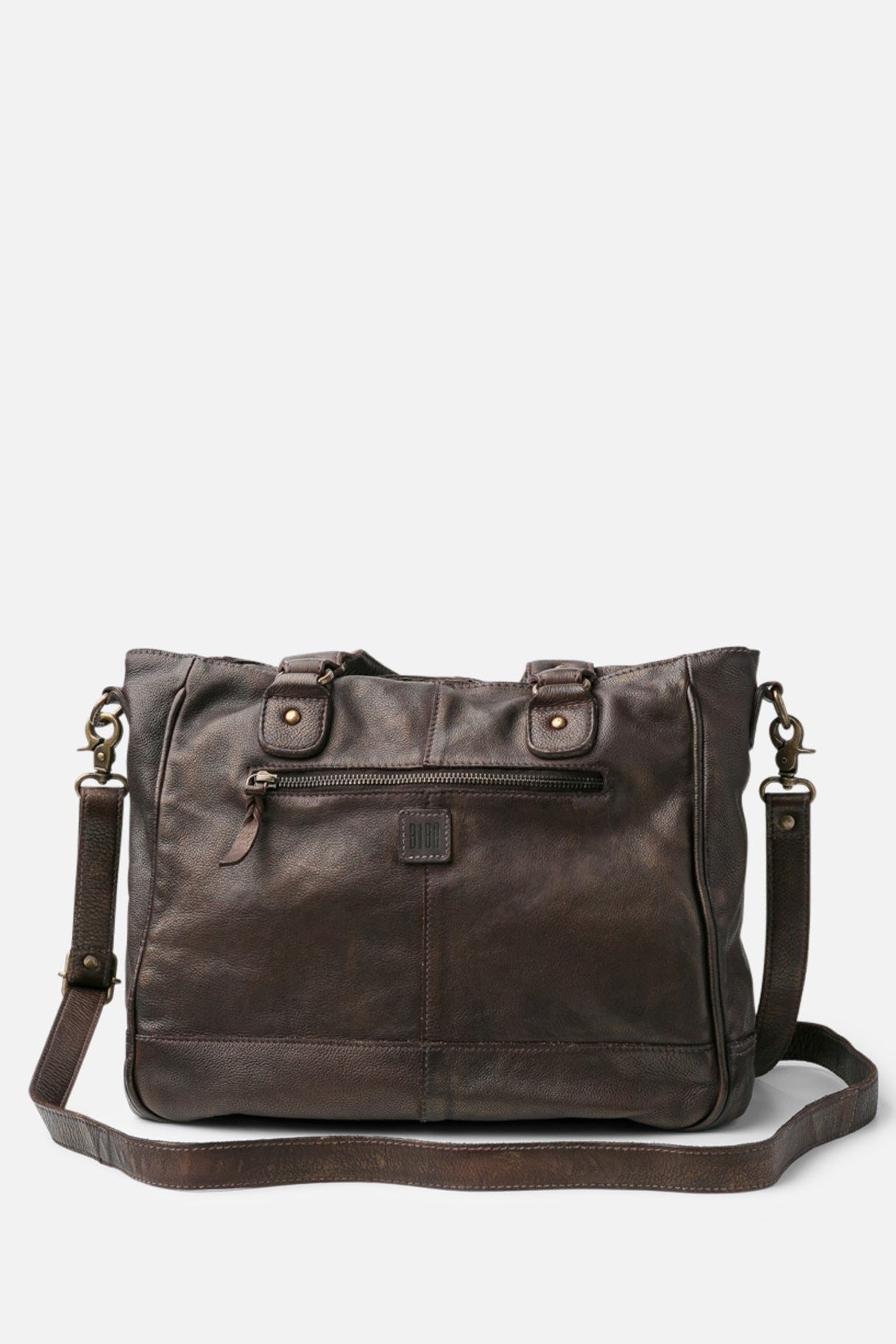 sac Keno KEO2L en cuir lavé marron foncé – arrière