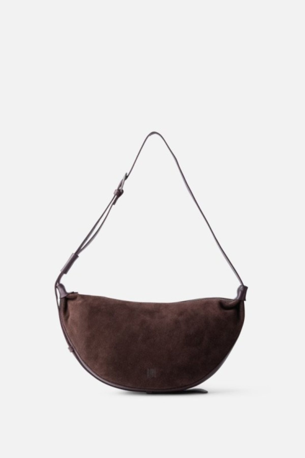 Sac Loa Biba en cuir daim de vachette violet, 36 x 18 x 7 cm