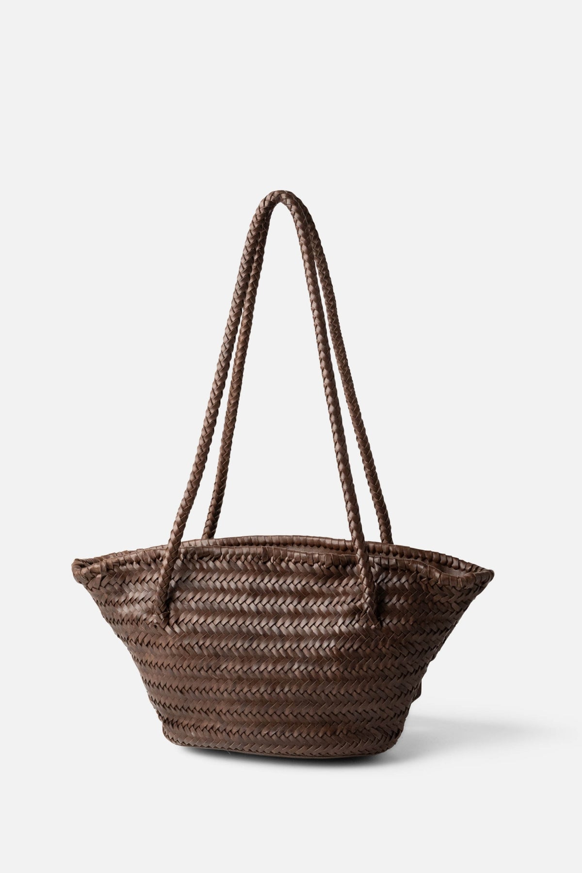 Panier BIBA Perkins PER14L en cuir tressé marron foncé