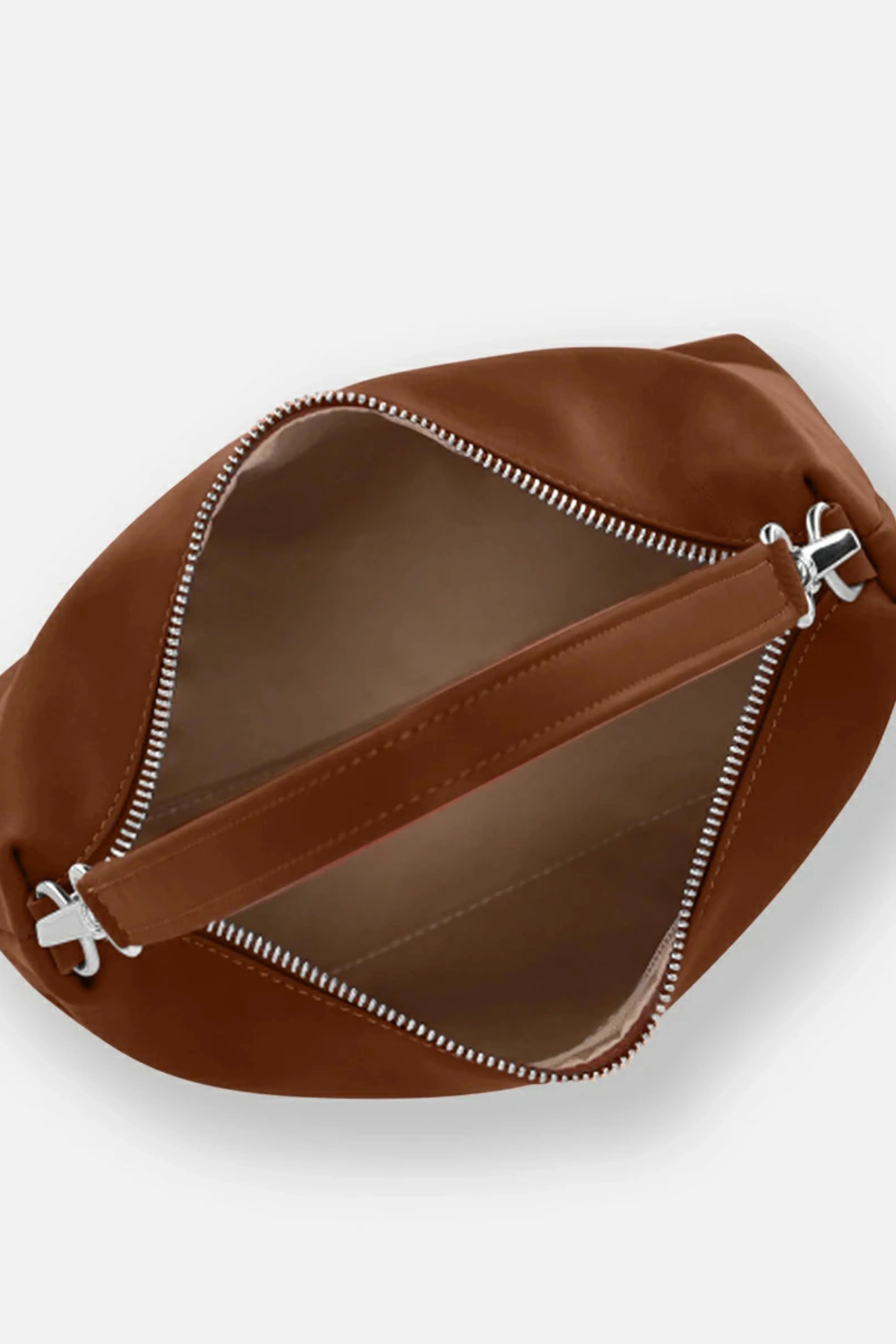 Sac seau en cuir camel pleine fleur Iliade Atelier Fourès intérieur