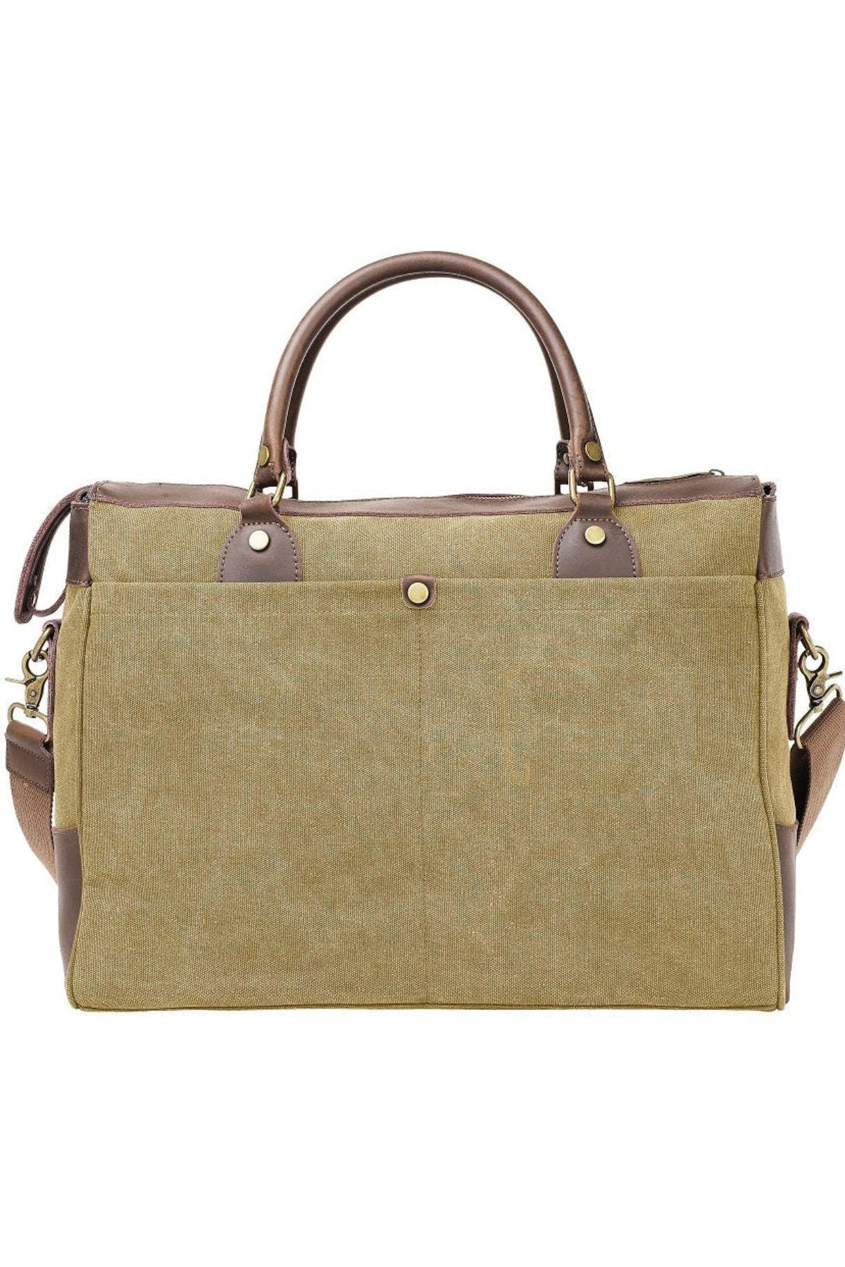 Dos du sac week-end ZEDE Austerlitz beige kaki avec bandoulière