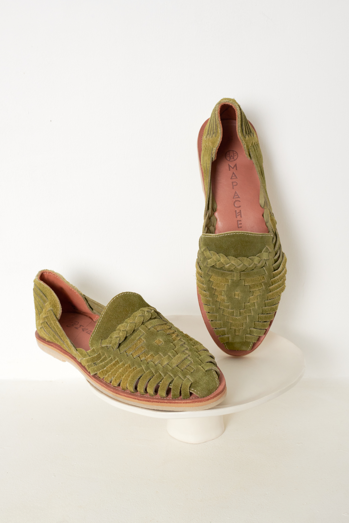 Sandales Mapache Alegre en cuir suede camel