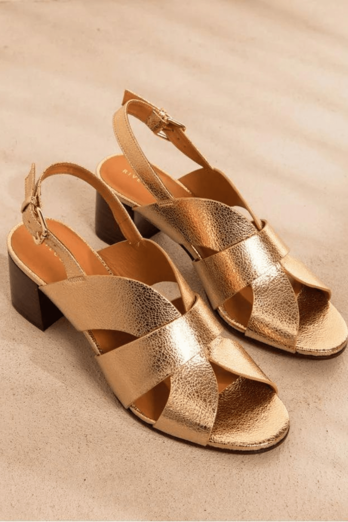 Sandales Rivecour 551 Gold - Un design incroyable pour l'été - Nappa Maroquinerie