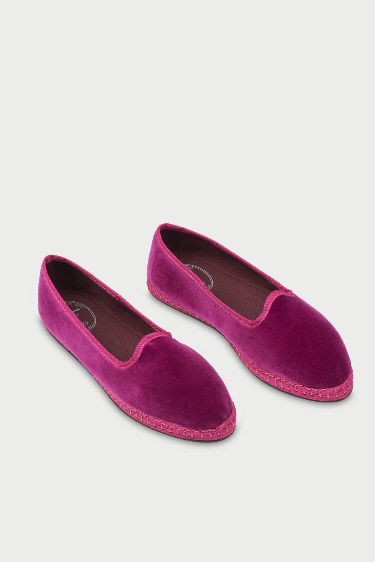 Espadrilles Charlotte velours magenta et rose - Flabelus