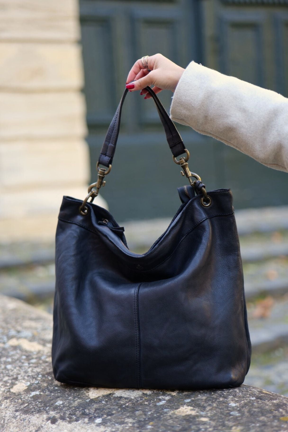 Grand sac bandoulière cuir femme best sale