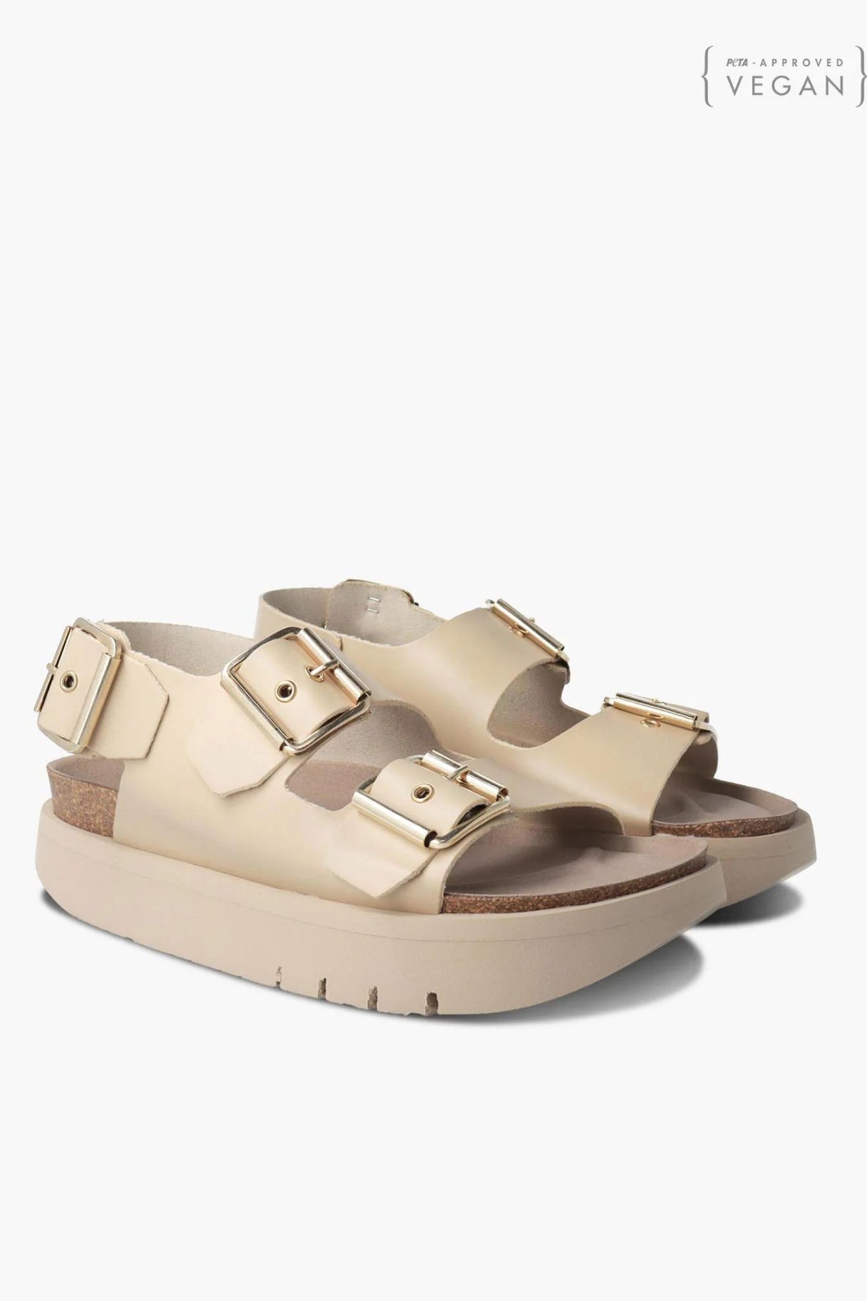 Mules Felina vegan sand - sandales beige - Genuins