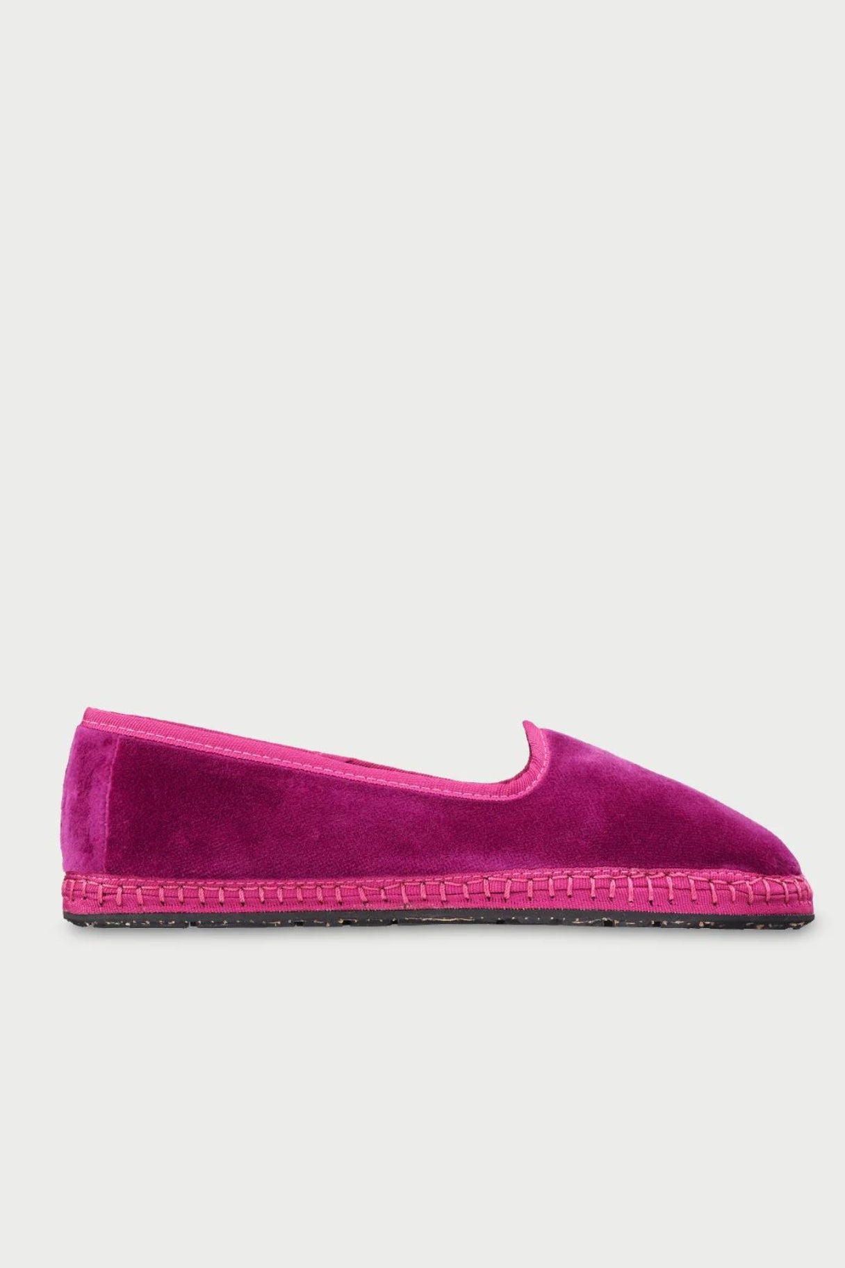 Espadrilles Charlotte velours magenta et rose - Flabelus