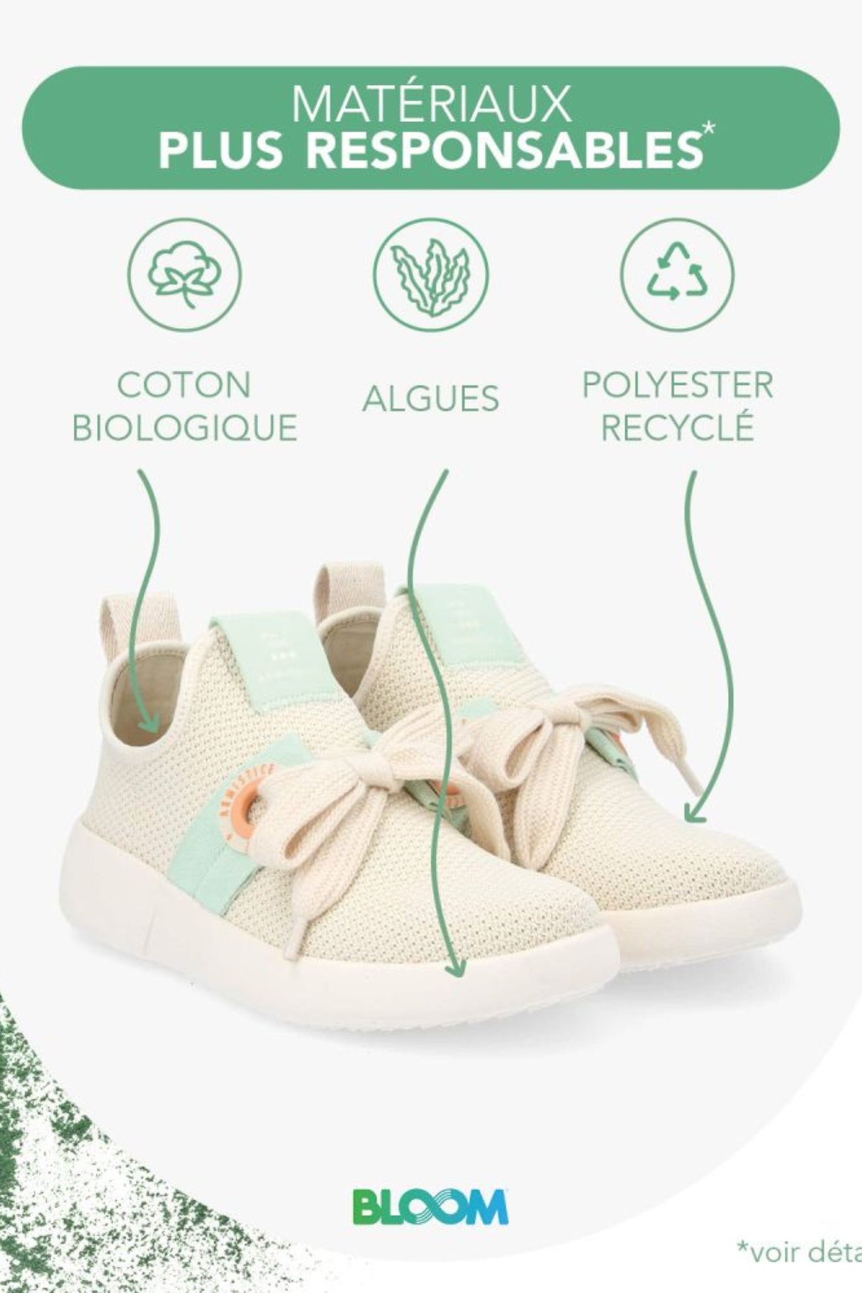 Baskets à noeud Volt One Sunshine - Dove/Mint : fraîcheur et style