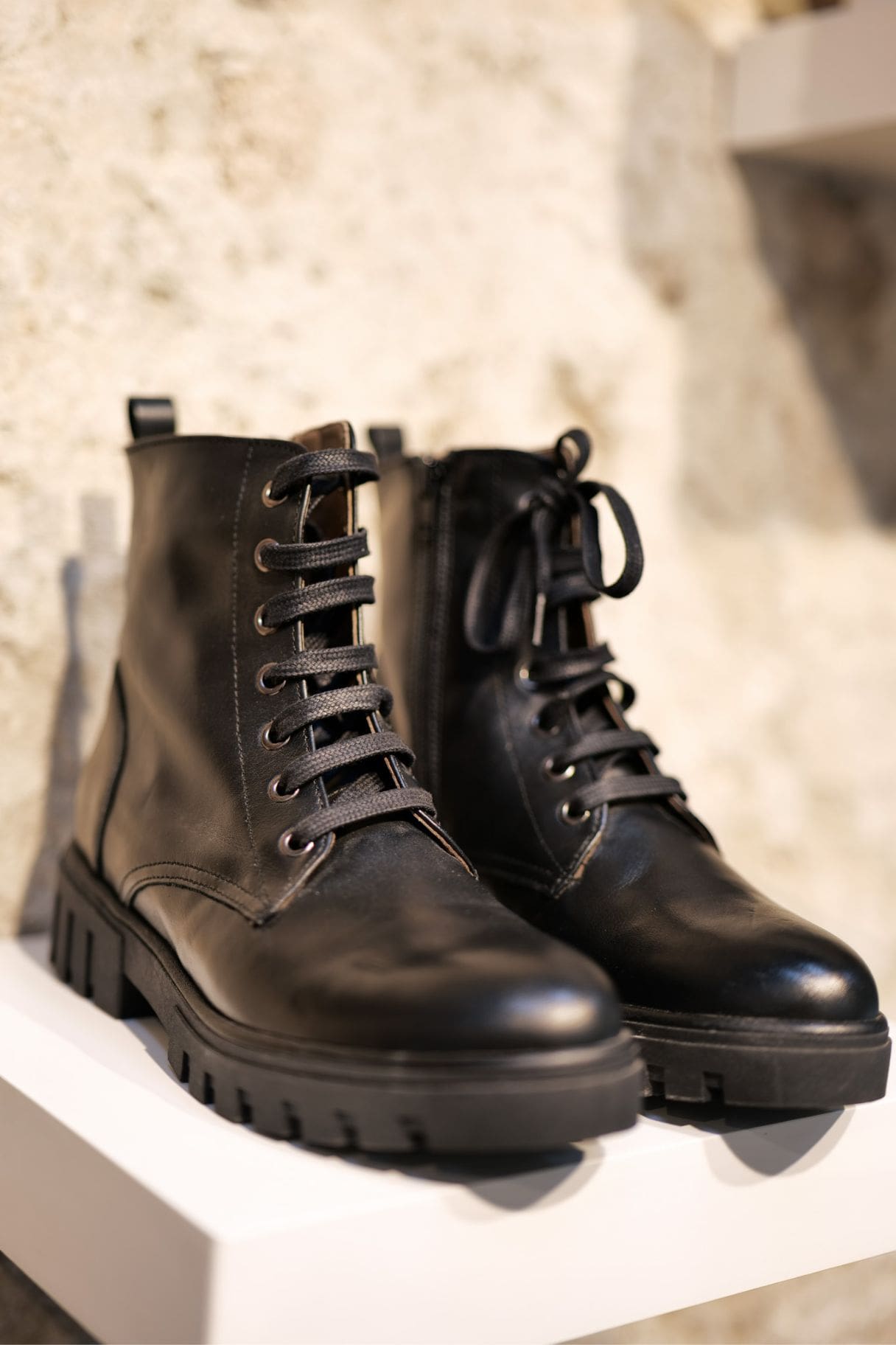 Boots à lacets noire Patricia miller - Nappa Maroquinerie