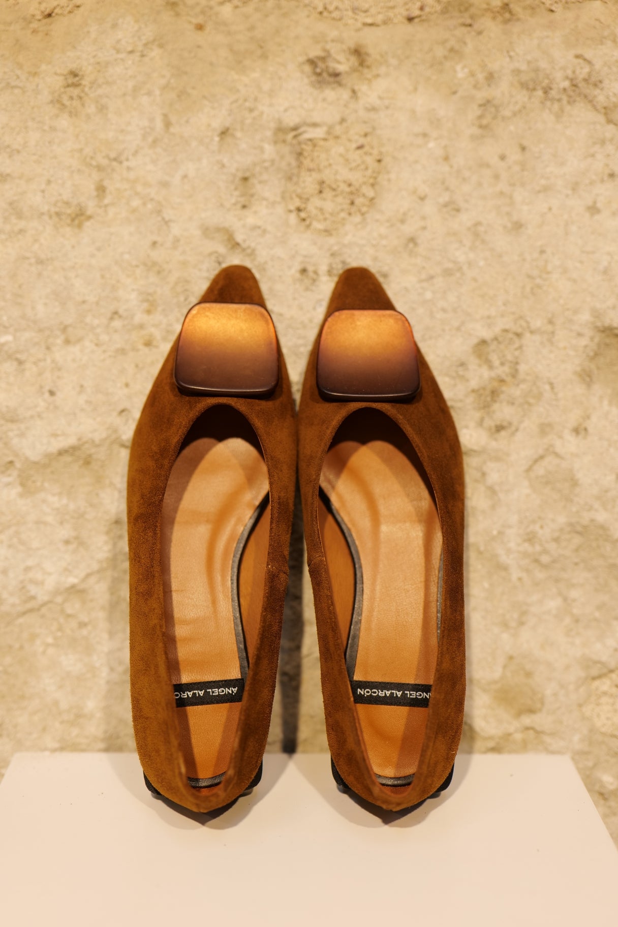 Ballerines en daim cognac Angel Alarcon - Nappa maroquinerie 
