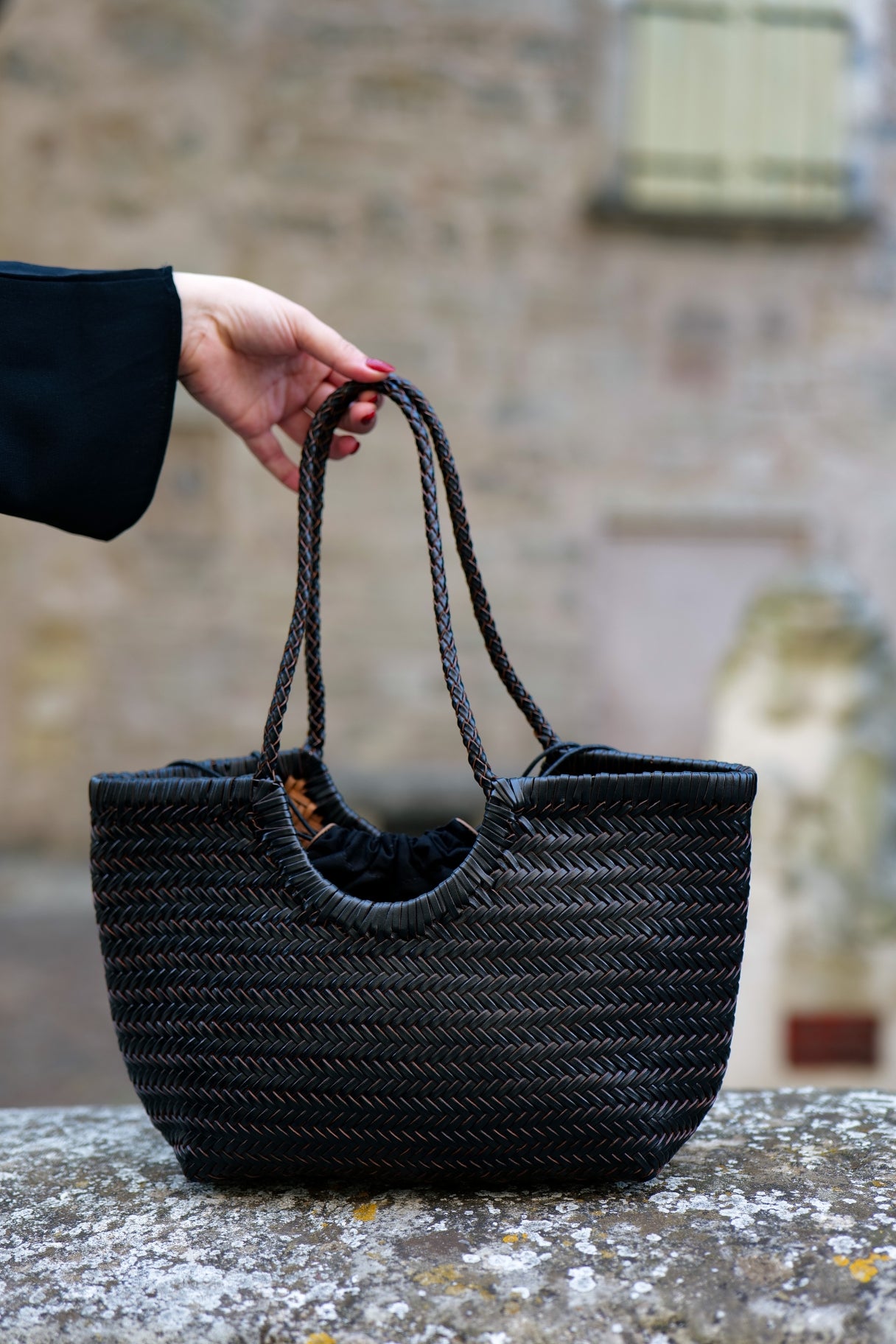 Sac cabas en cuir tressé Tessera – fabrication italienne