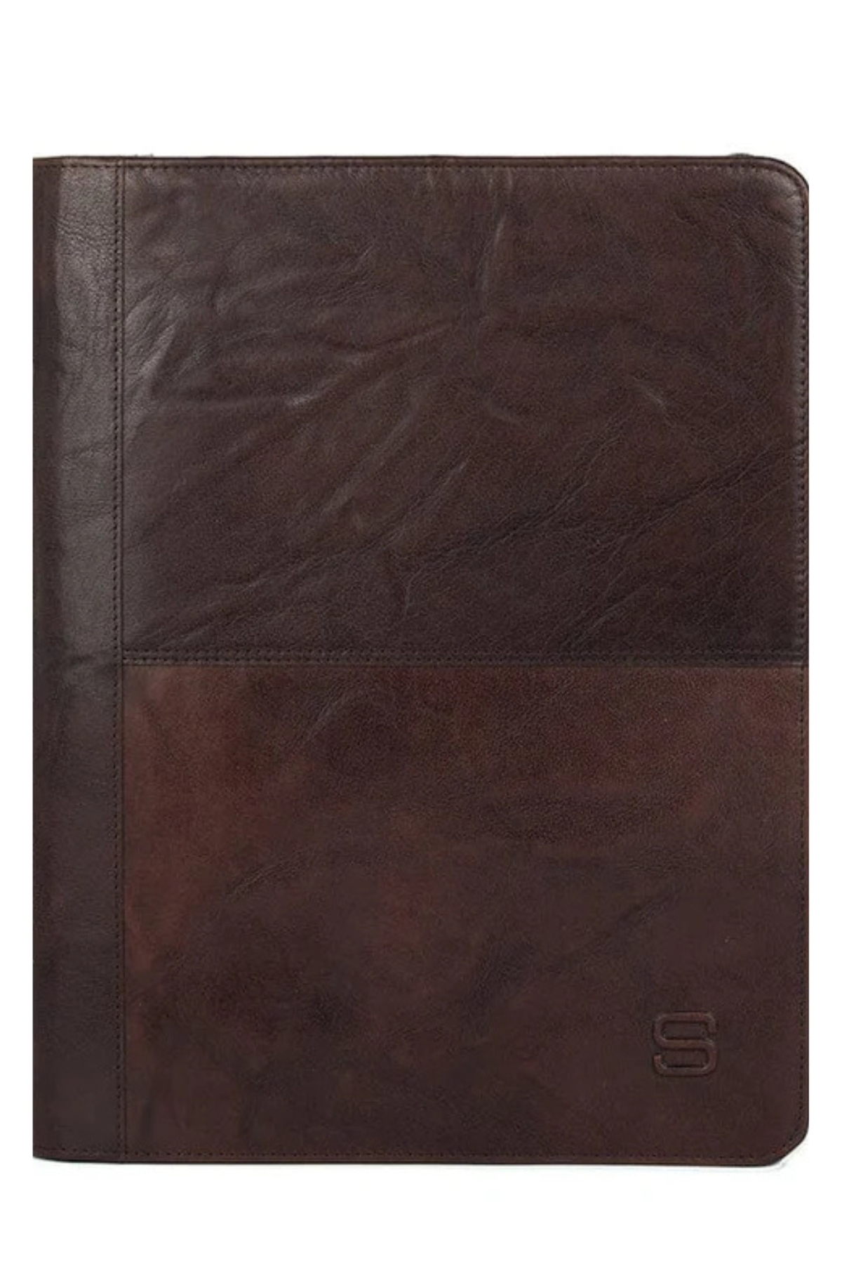 conferencier cuir marron Boston Spikes & Sparrow organiseur A4