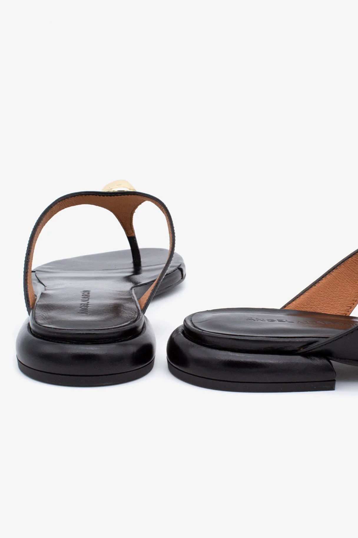 Sandales Claudia noir Ángel Alarcón cuir & or | Nappa