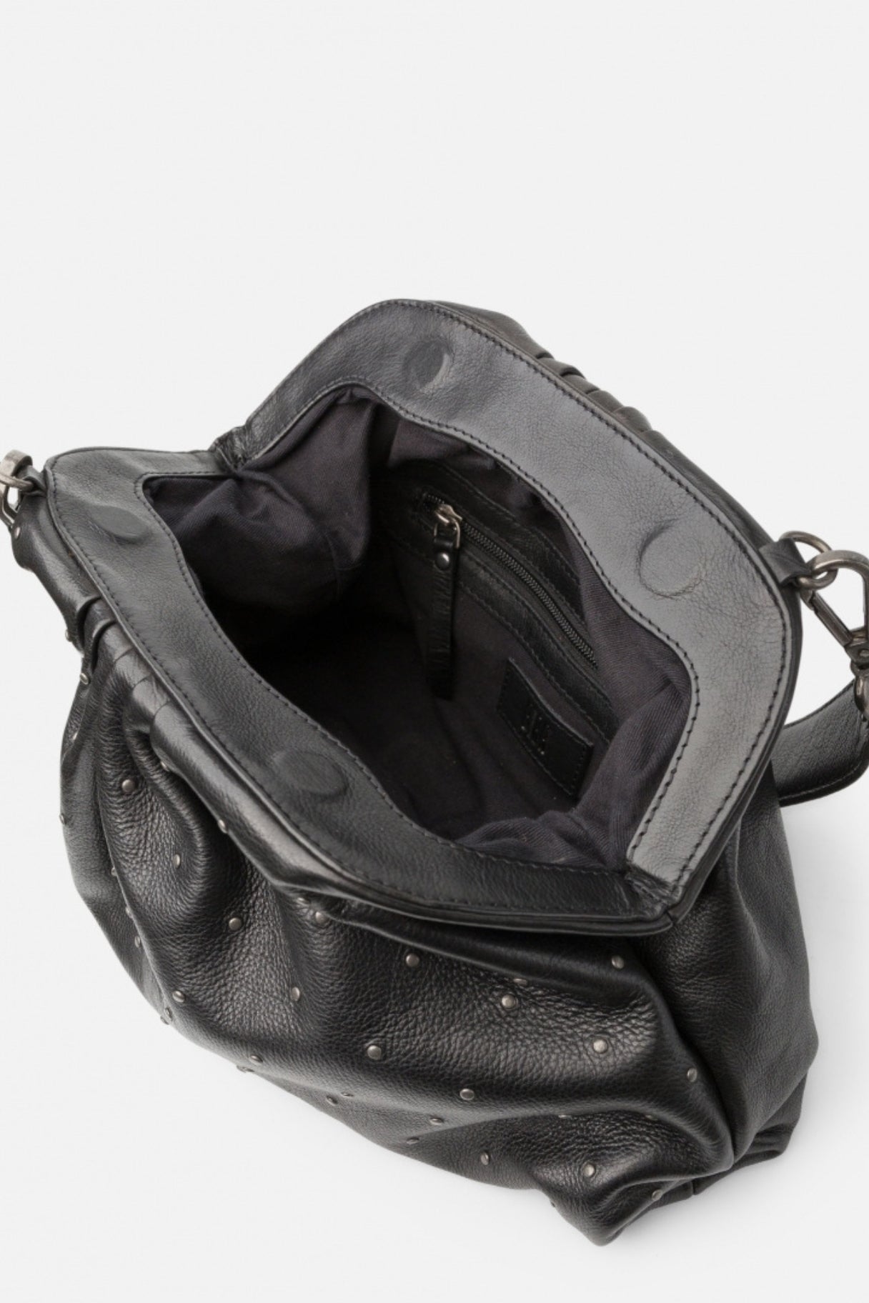 Sac bandoulière BIBA Katy en cuir lavé noir