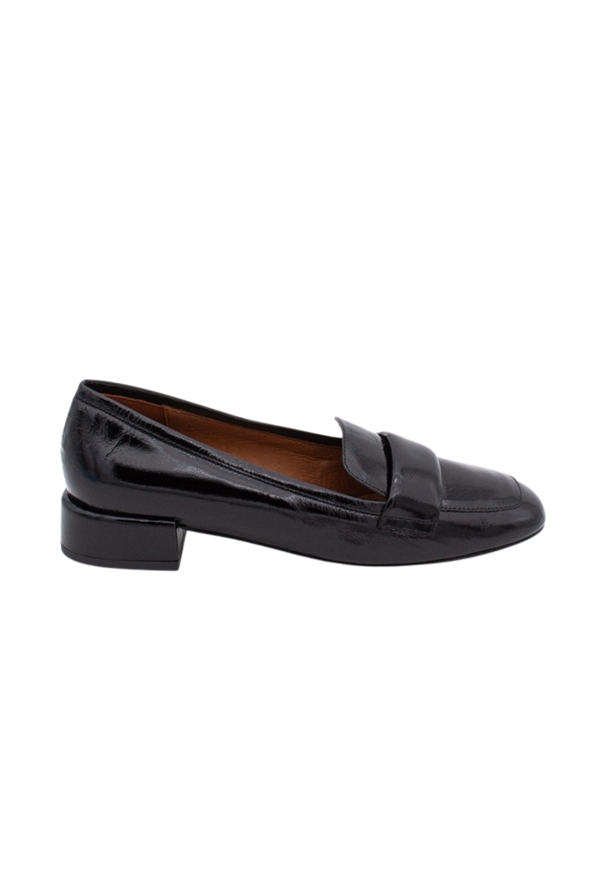 Mocassins en cuir verni noir Angel Alarcon - Nappa maroquinerie 