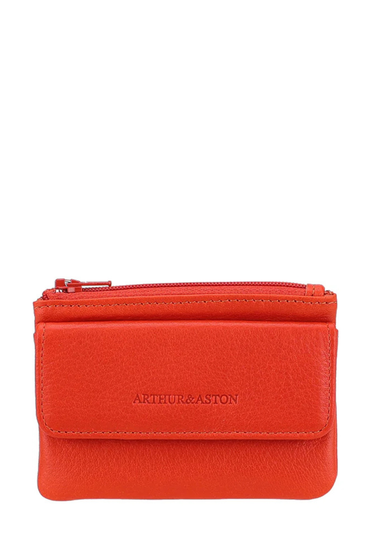 Porte-monnaie cuir orange Arthur & Aston Ange petit format