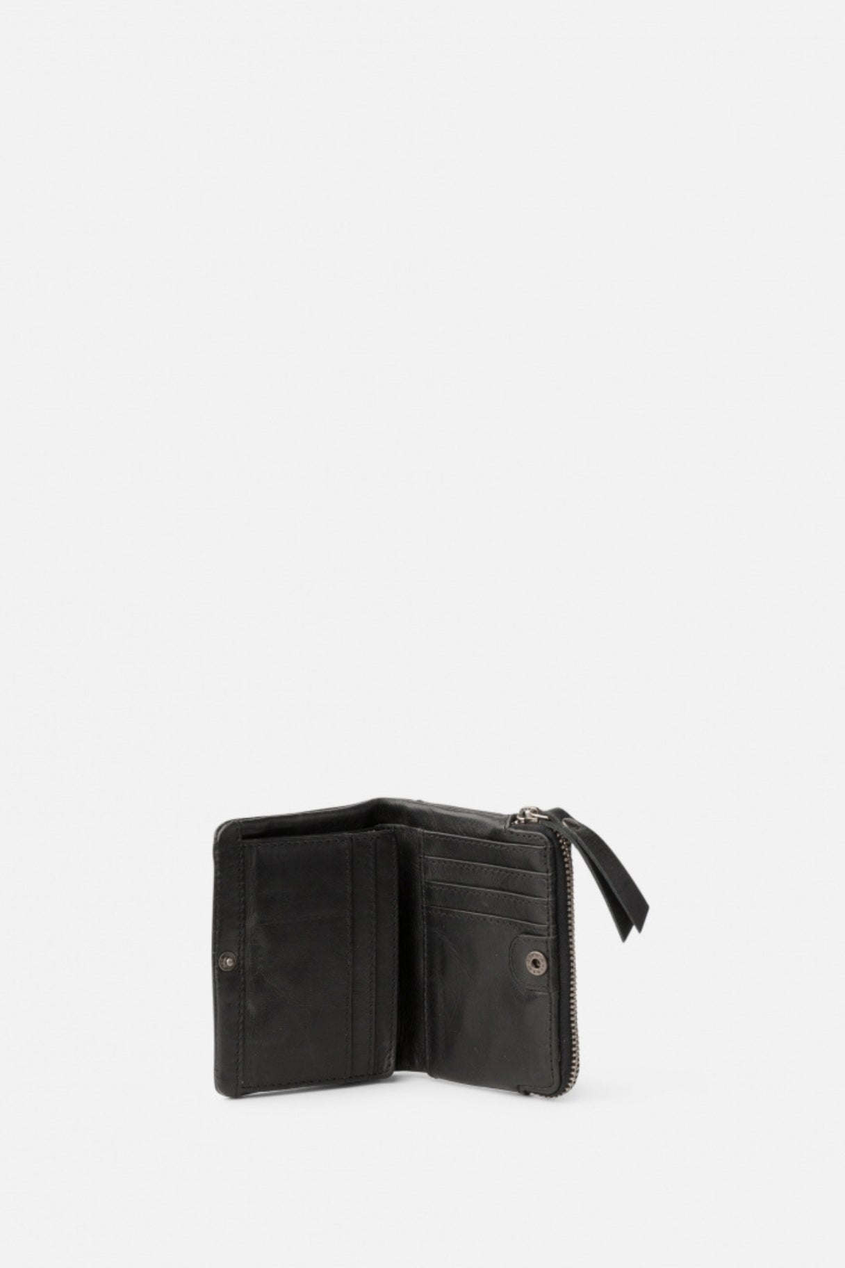 Portefeuille en cuir BIBA Katy – petit format noir à studs