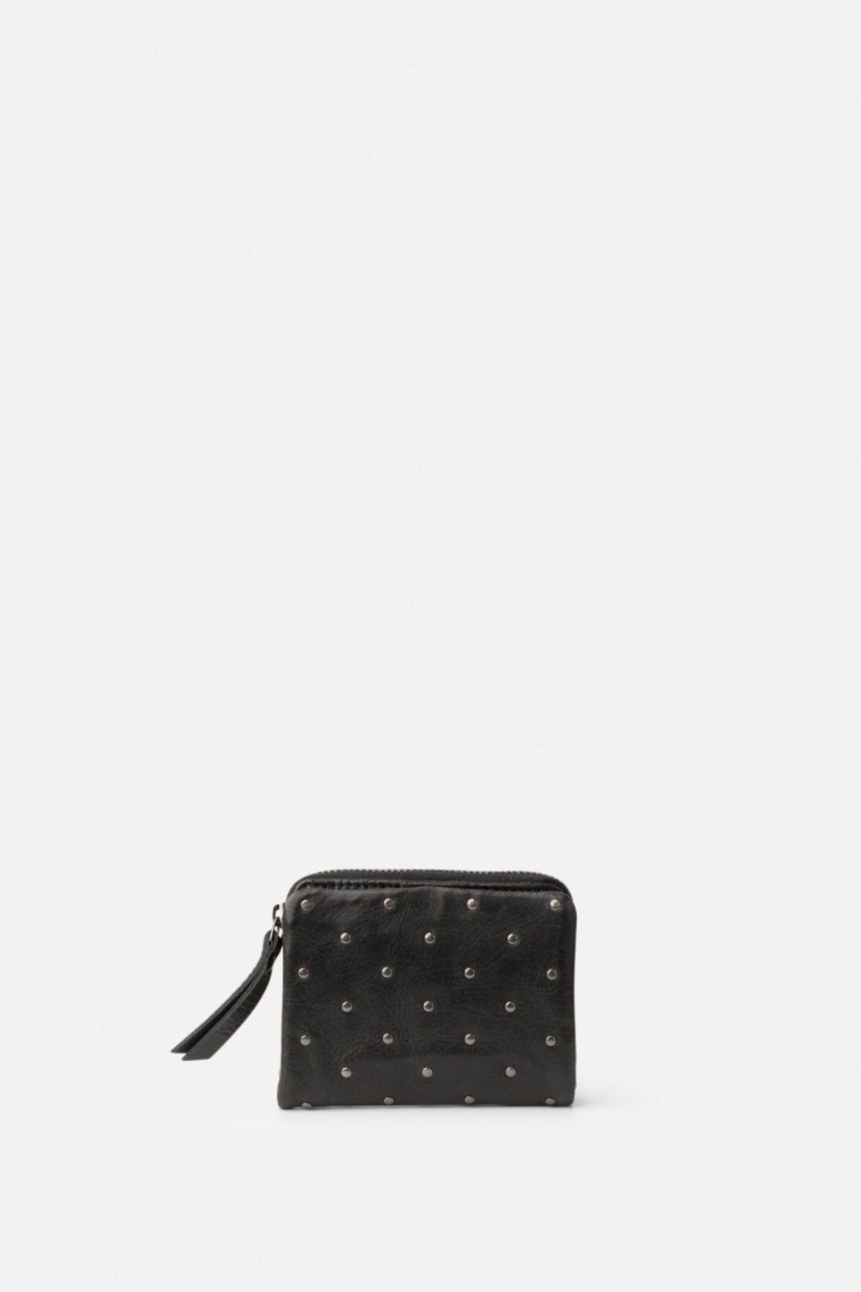 Portefeuille en cuir BIBA Katy – petit format noir à studs