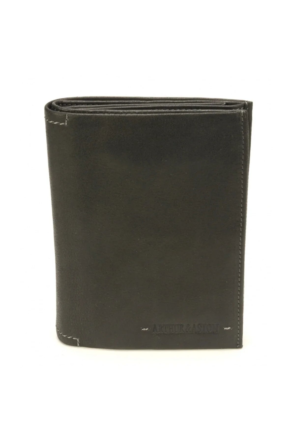 Portefeuille grand modèle homme en cuir noir