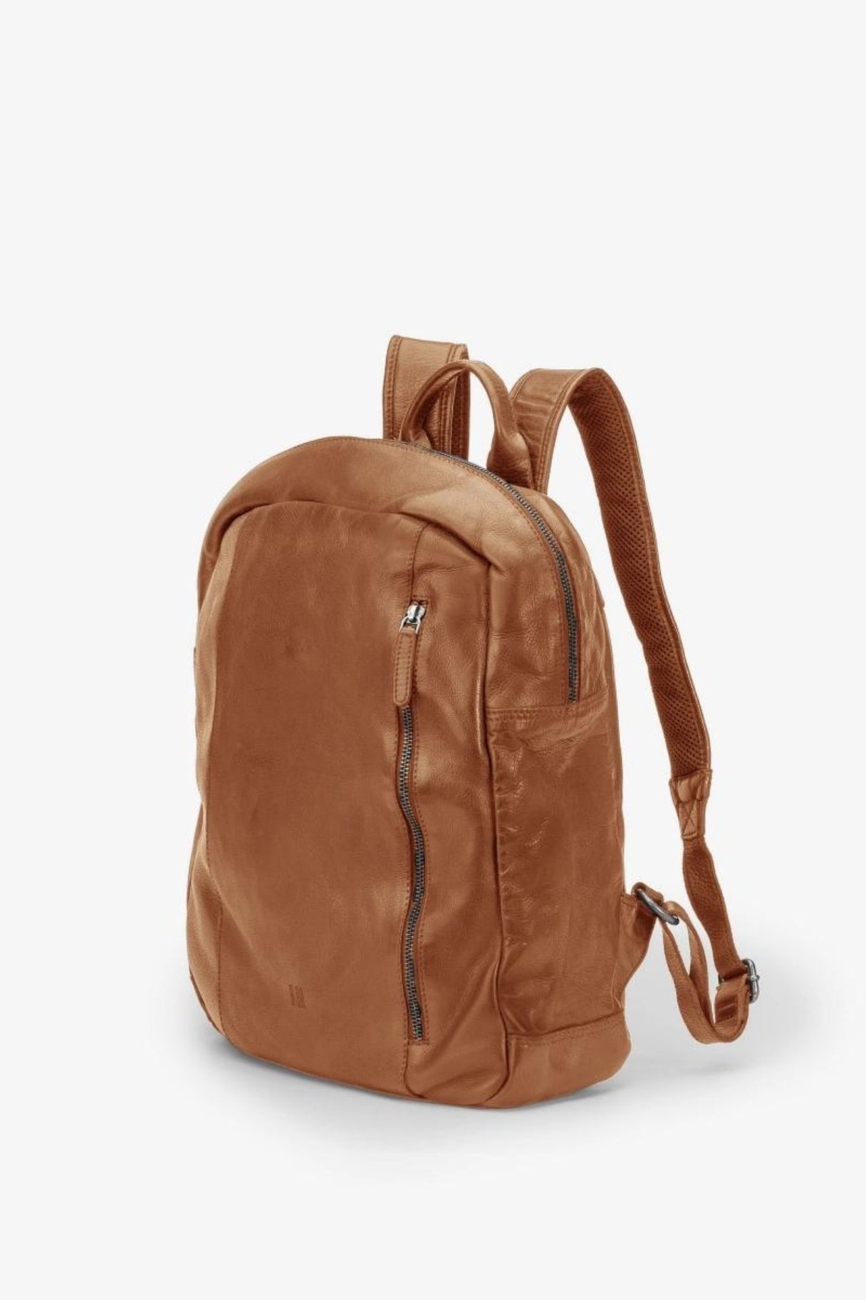 Sac à dos Gary GAY2L en cuir lavé camel vu de profil