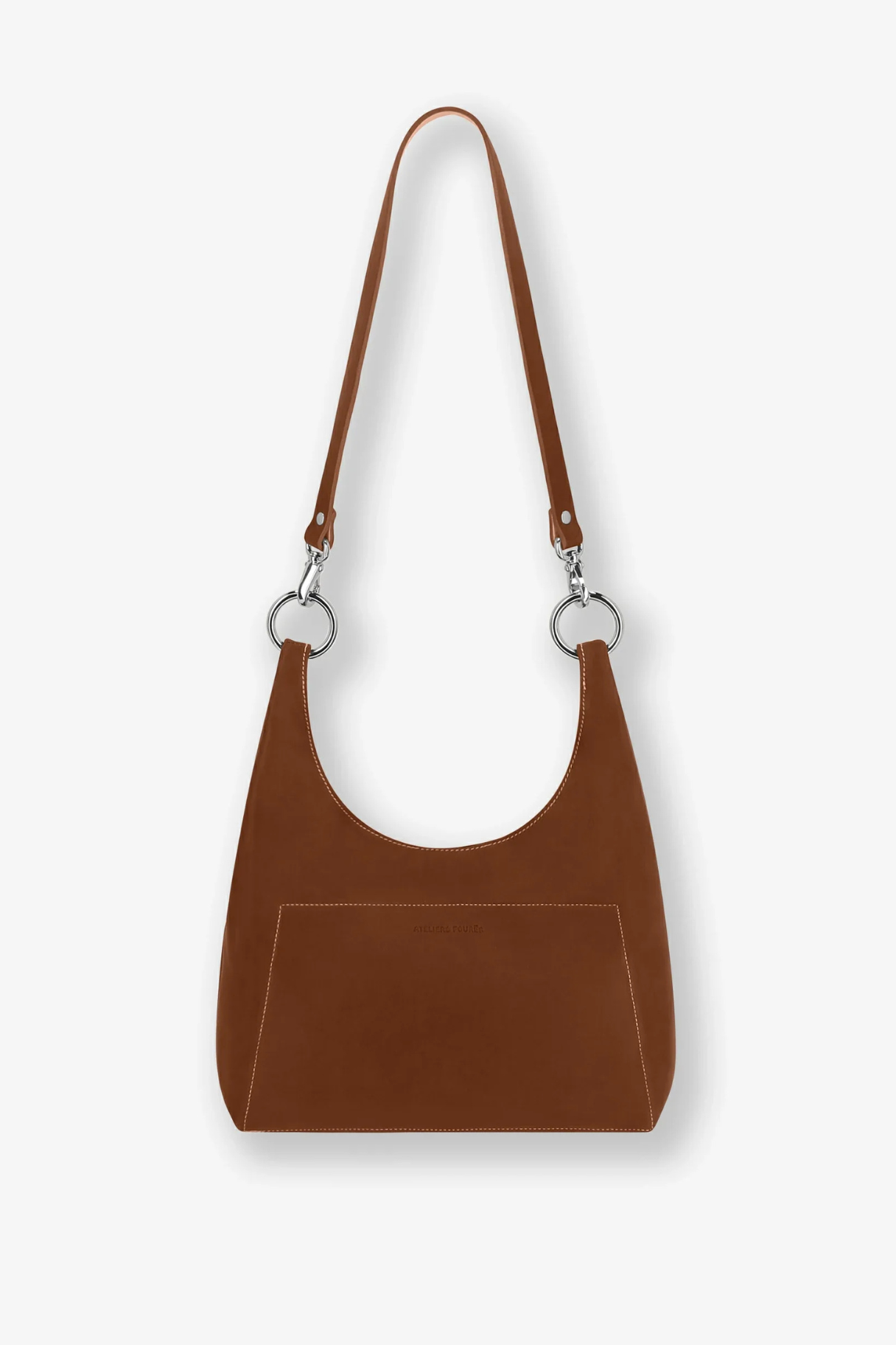 Sac à main femme marron Amazone Ateliers Fourès, certifié LWG, fabriqué à Graulhet