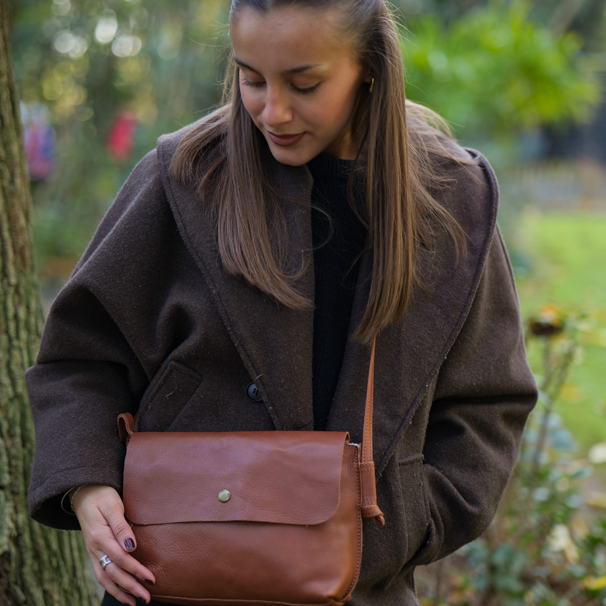 Sangle Réglable Pour Sac – 80 à 135 Cm, Largeur 3,8 Cm – Cuir Effet Diamant Noir Marron