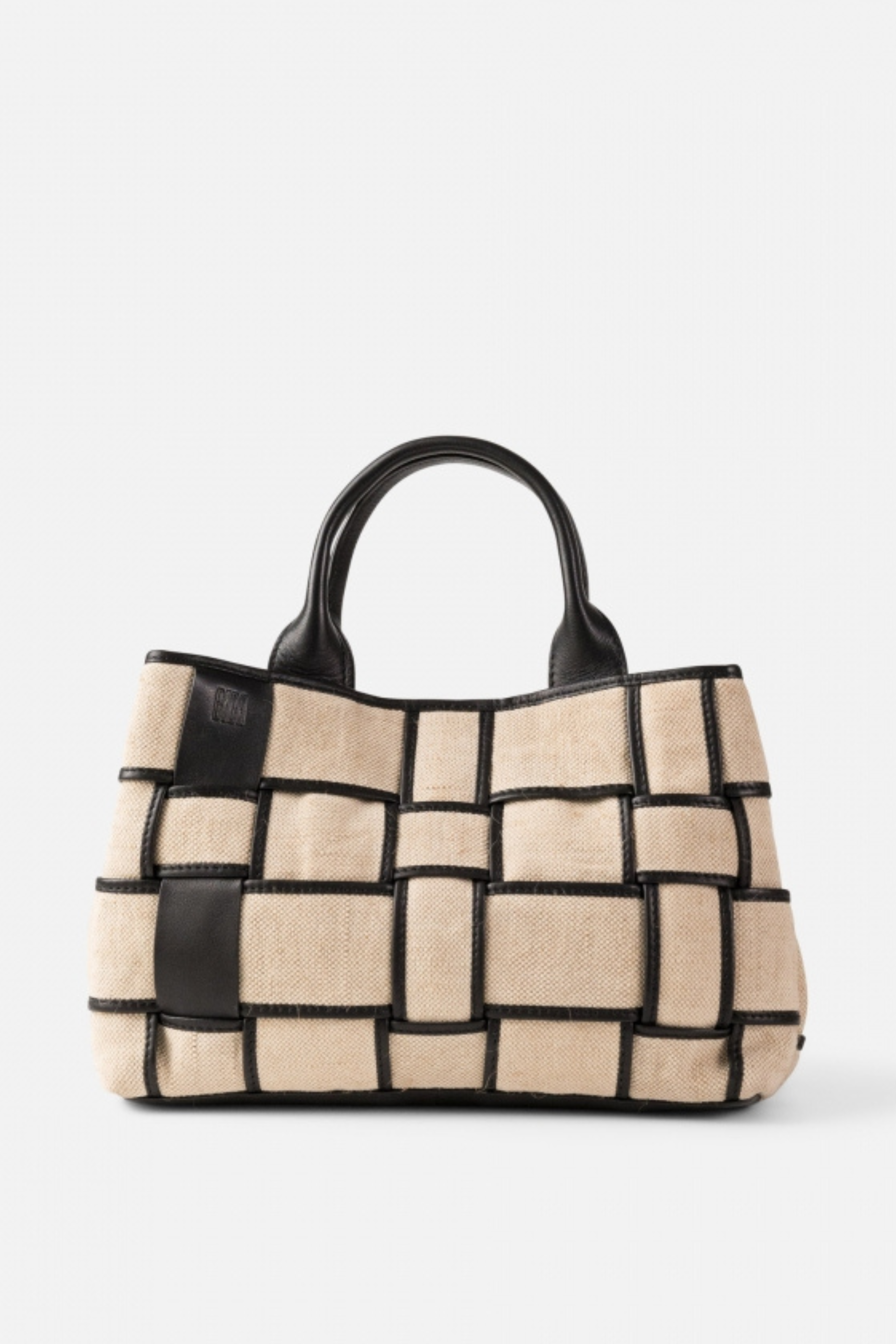 Sac bowling cuir et toile BIBA Wann WAN4L noir face