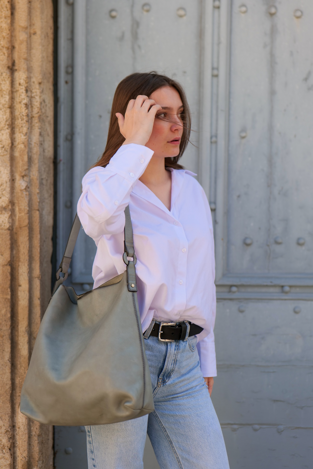 Sac cabas Biba Rowland vert clair 