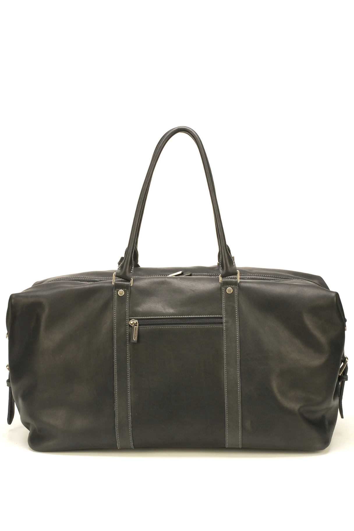 Sac de voyage cuir Johany vue de dos avec poche dorsale zippée extérieure
