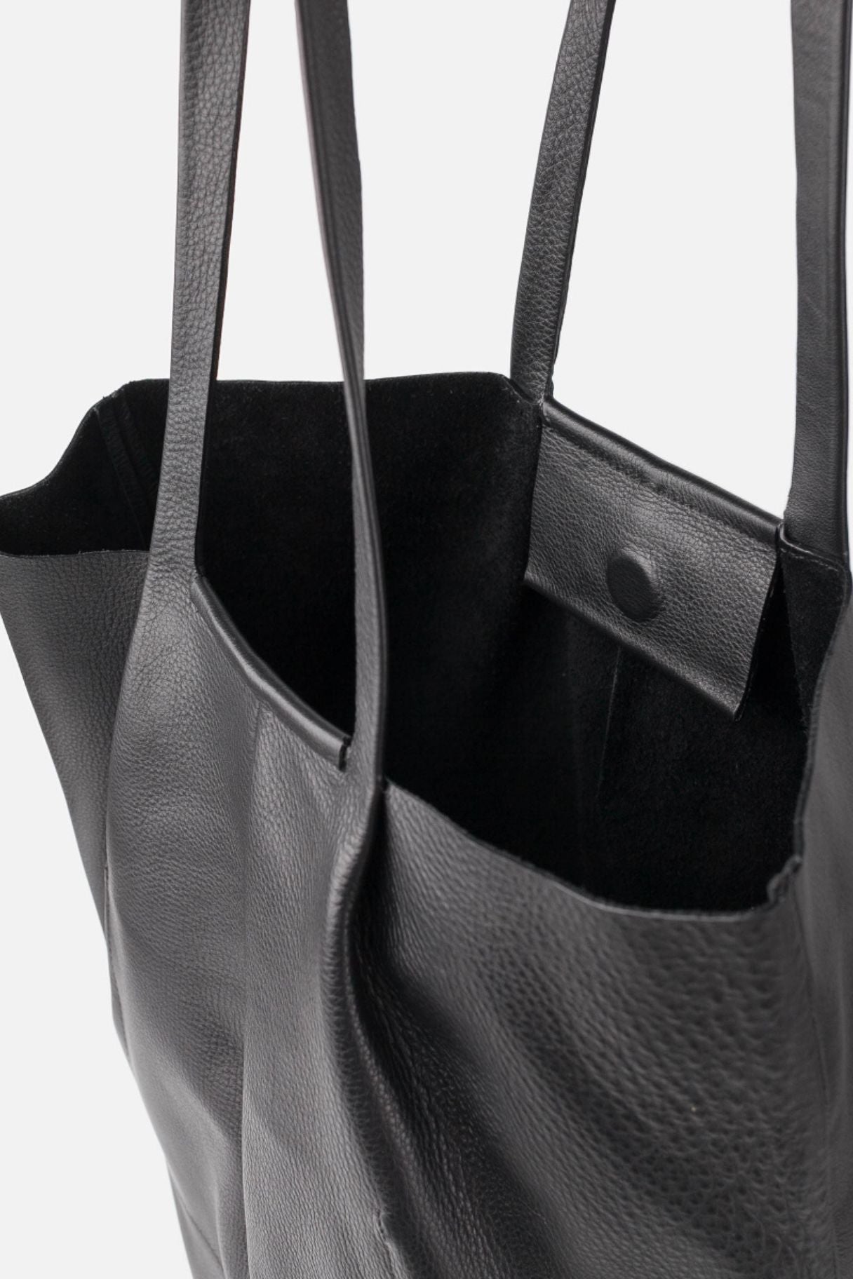 Sac shopper Mia MIA1L en cuir noir de Biba intérieur