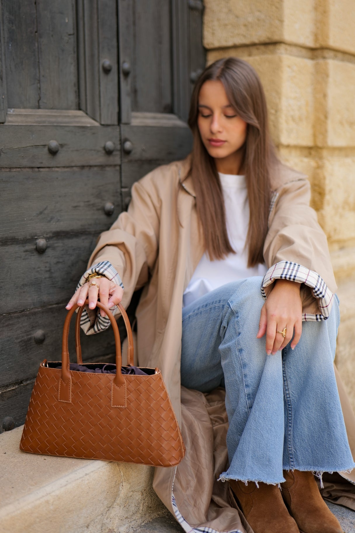 Sac Sienna en cuir tressé – Fabrication italienne