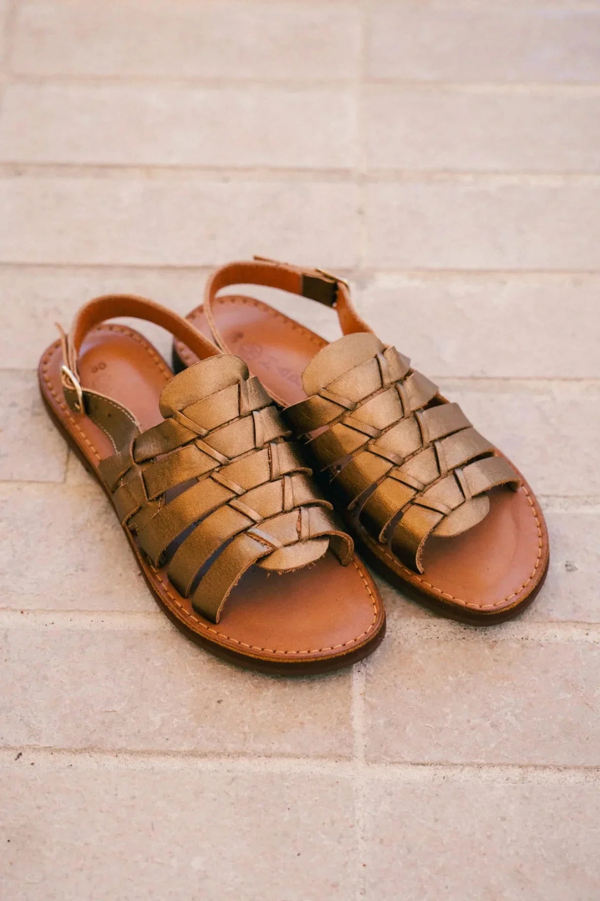 Sandales cuir bronze femme Mapache Cali