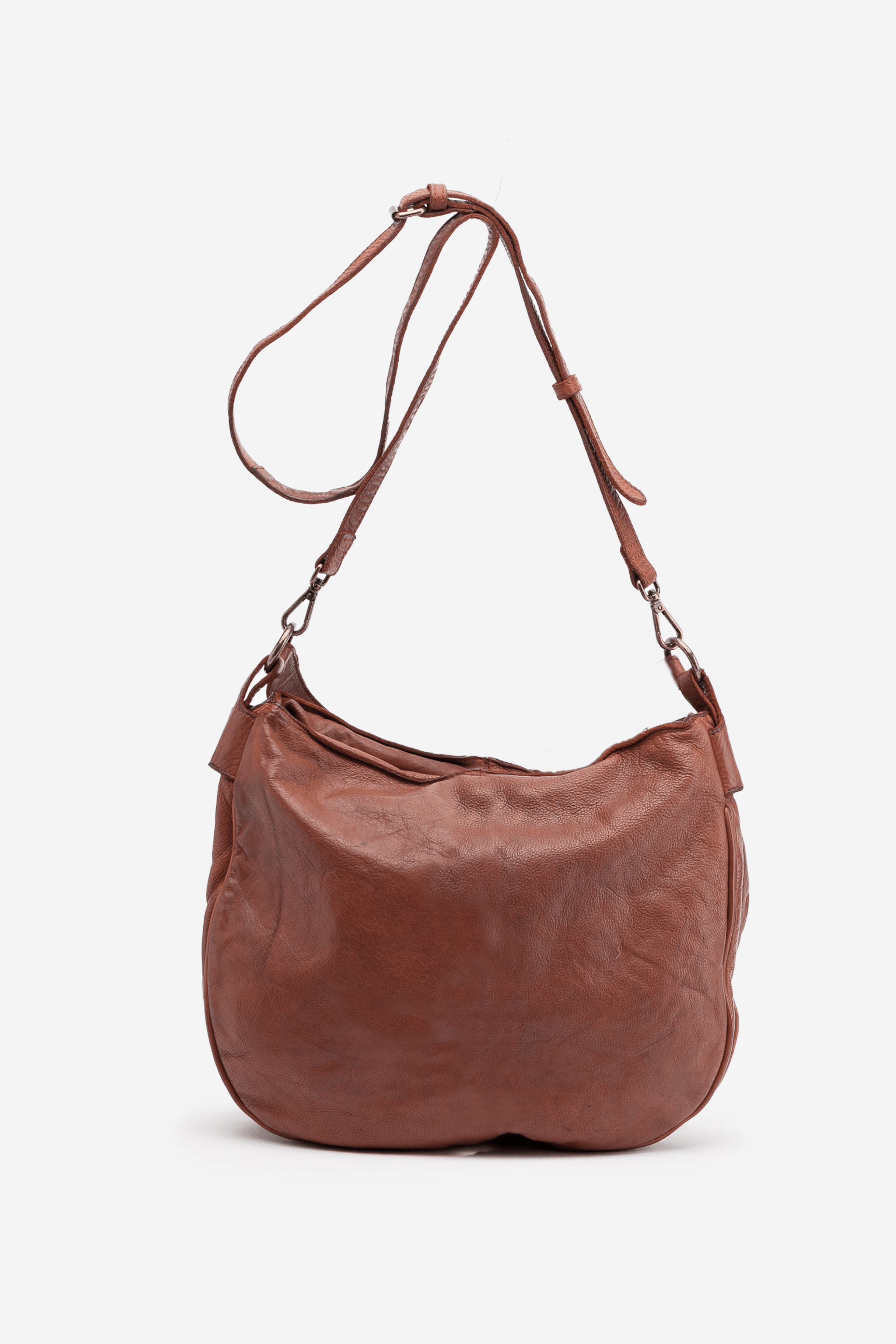 Biba Boston BT17 - Grand sac bandoulière zippé cuir vintage - Nappa Maroquinerie