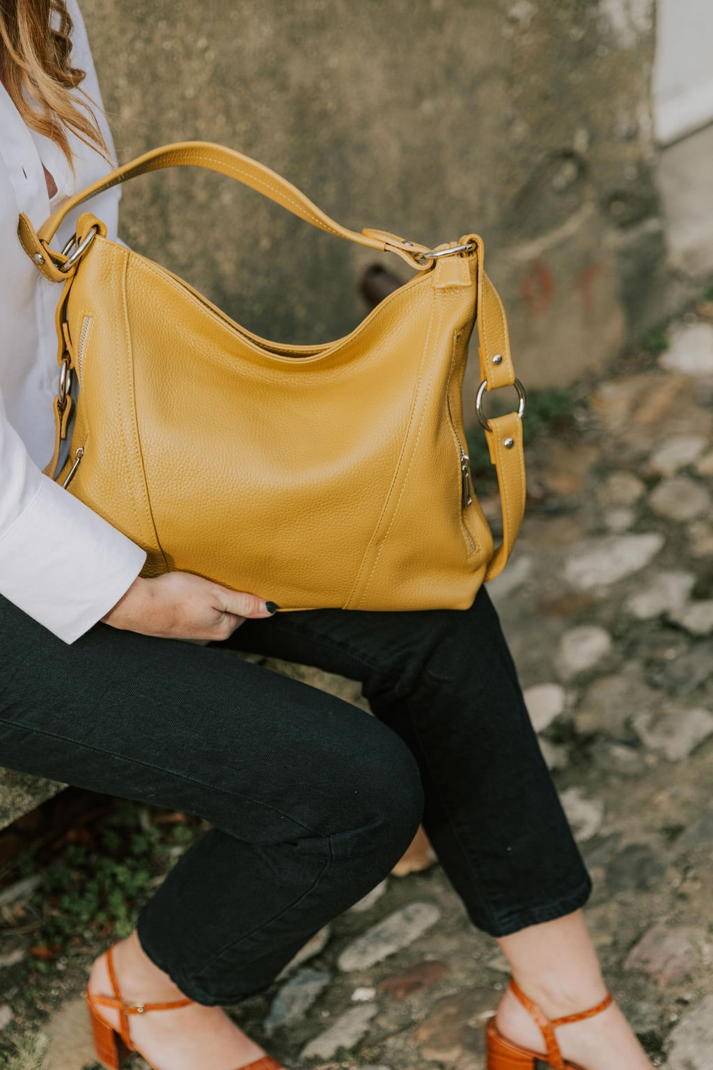 Chloé - Sac à main en cuir grainé - Nappa Maroquinerie